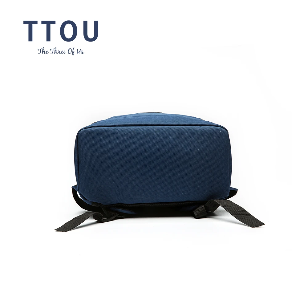 TTOU дизайнерский однотонный синий рюкзак для девочек и мальчиков-подростков