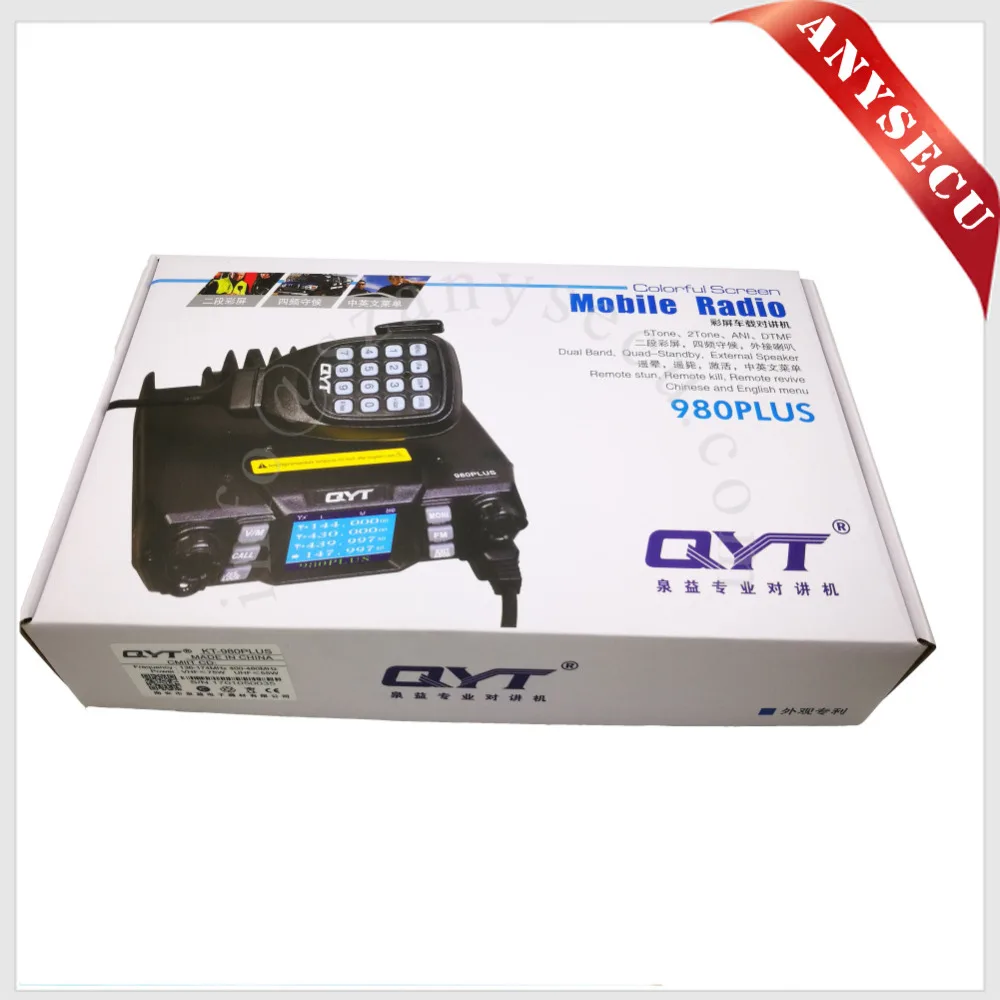 Мобильное радио qyt kt-980plus Dual Band дисплей Quad 75 Вт багажник автомобиля fm мобильный