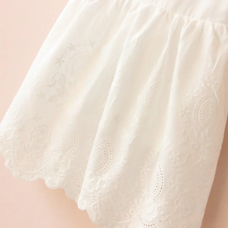 Hurave Girl Dresses Solid White 2019 Summer Style Children's Clothing For Vestido Infant Clothes | Детская одежда и обувь