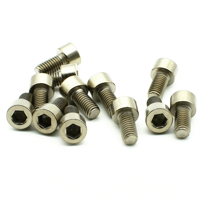 10 шт. M6 x10-120mm Ti Болт титановый болт колонна Шестигранная головка Шаг 1,0 мм Ti цвет класс 2 титановый винт Ti Застежка