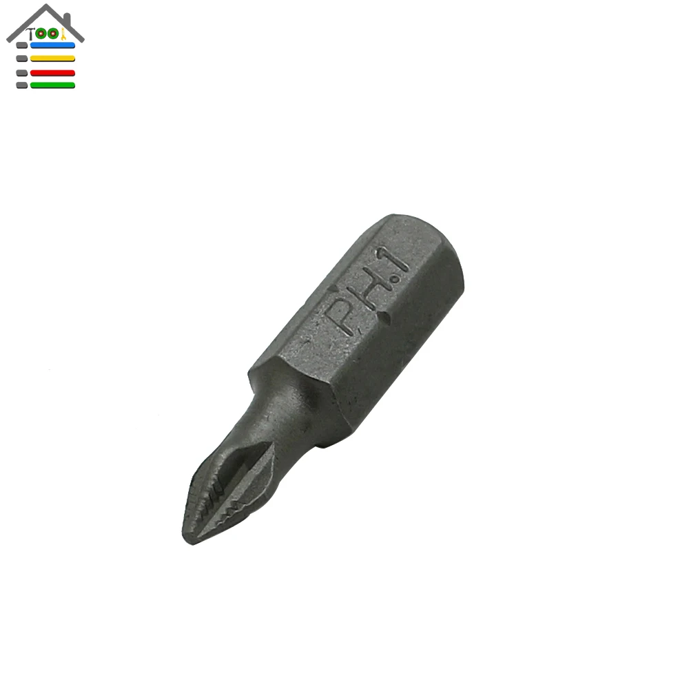 AUTOTOOLHOME 10 шт. PH1 PZ1 PZ2 PZ3 Отвертка Набор бит шестигранный, магнитный Противоскользящий Phillips Электрический L 25 50 мм аксессуары для электроинструмента