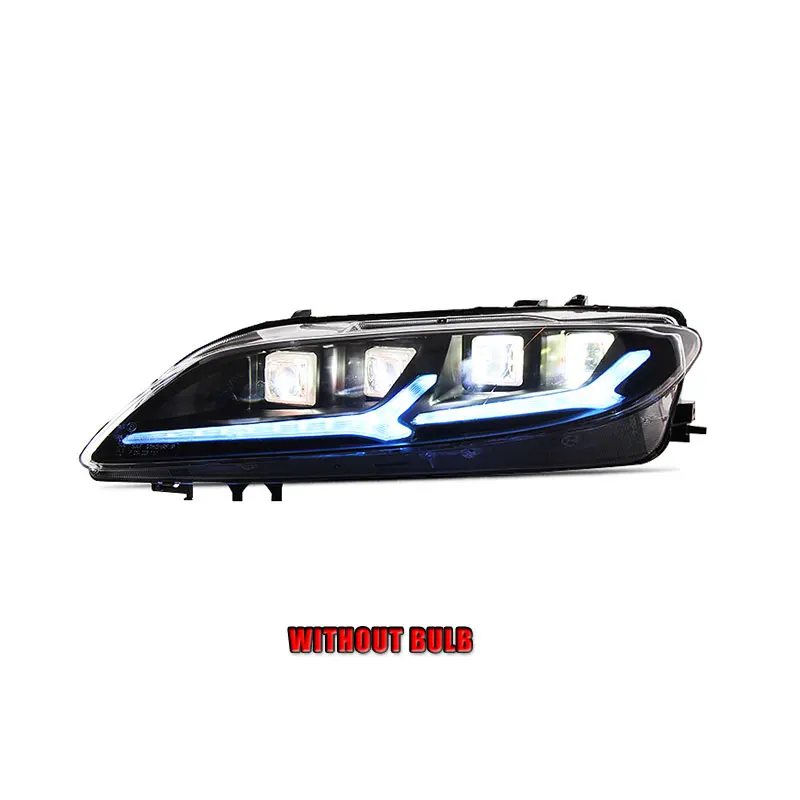 without bulb 2 шт. светодиодный головной светильник s для Mazda 6 2003-2008 автомобильный светодиодный светильник s двойной ксеноновый Объектив Автомобильные аксессуары дневные ходовые огни противотуманный светильник - Цвет: without bulb