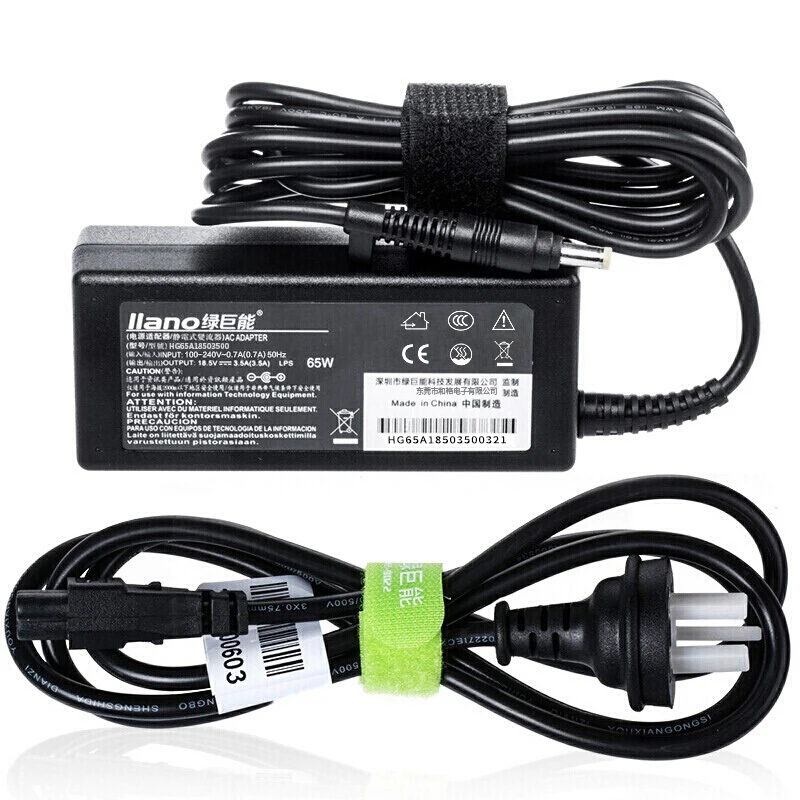 Llano для hp ноутбук зарядное устройство Compaq500 510 515 516 520 540 V3000 18 5 В 3.5A Мощность шнур 65