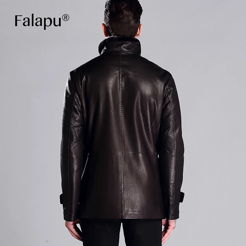 Новая модная зимняя мужская куртка falapu из натуральной кожи 81636|jacket fashion|jacket fashion