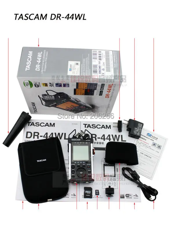 TASCAM DR44WL DR 44WL 4 канальный портативный рекордер Hi Fi записывающая ручка управление