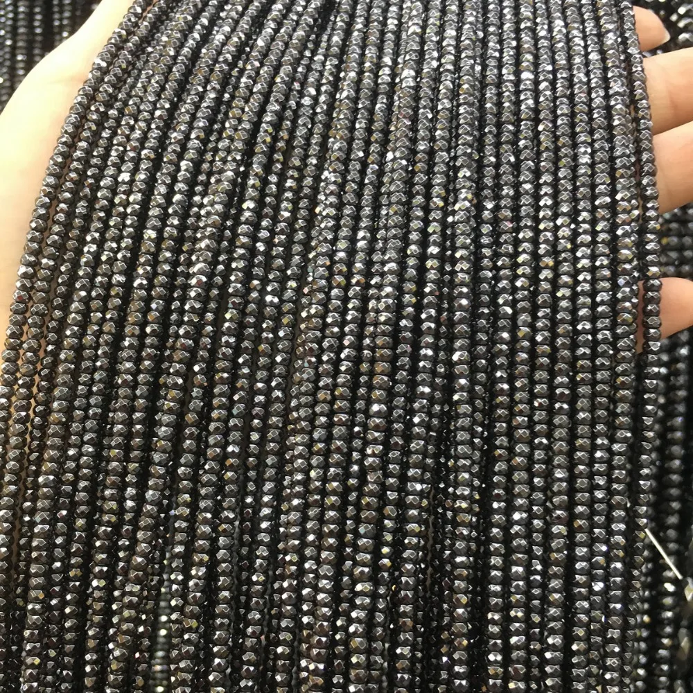 

Бусины из натурального камня, бусины из гематита 2x3x4 3x6 3x8 мм, частично россыпью, изготовление ювелирных изделий, ожерелья, браслета своими ру...