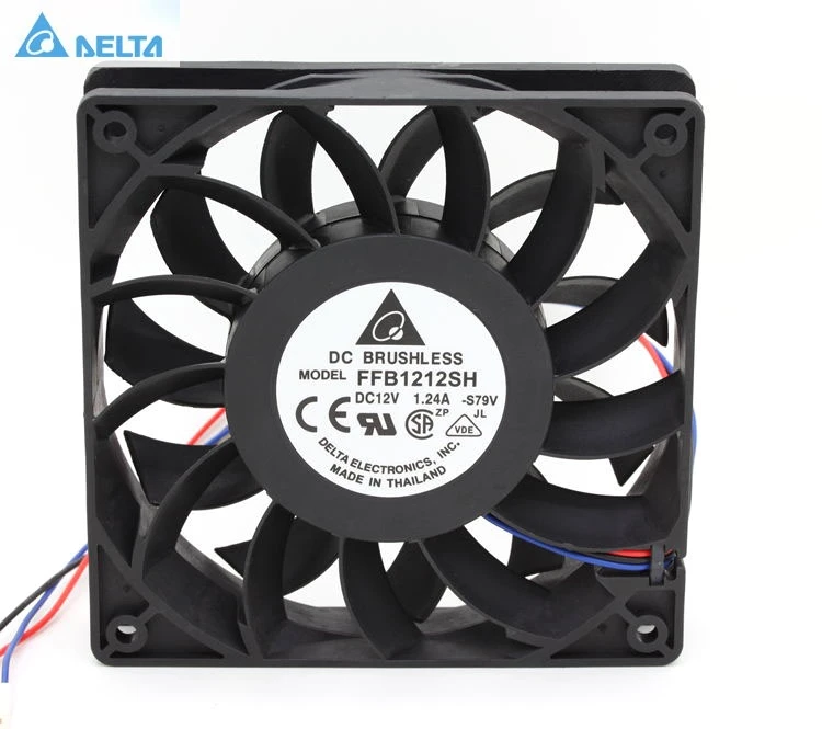 120mm 12cm High Speed Cooling Fan for Delta FFB1212SH 12025 12V 1.24A 3-pin Server Inverter Case Axial Cooler Industrial Fans