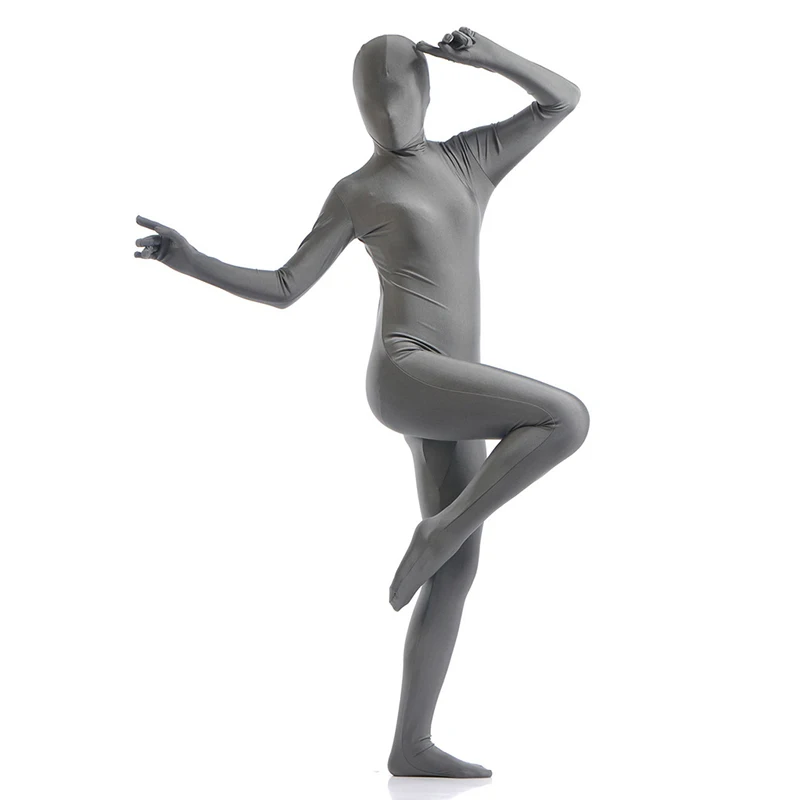 Комбинезон Zentai Женский 24 часа цвет темно-серый спандекс комбинезон для Хэллоуина