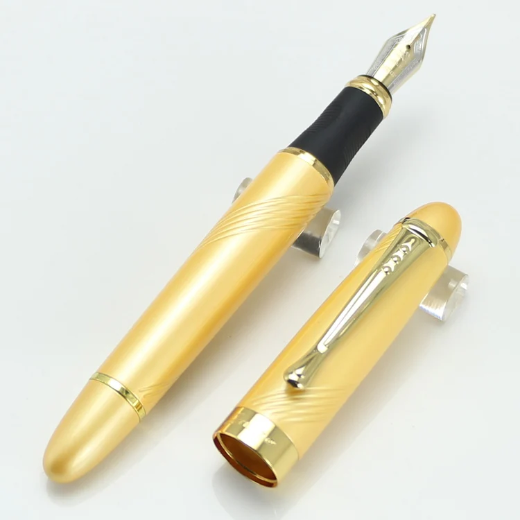 JINHAO X450 темно-зеленая и Золотая авторучка 18KGP 0 7 мм перо с широким основанием