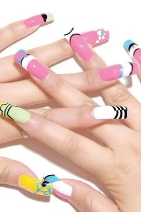 10 пакетов много Французский Smaile линия Nail наклейки руководство чередование ленты ногтей Стразы для маникюра JH021