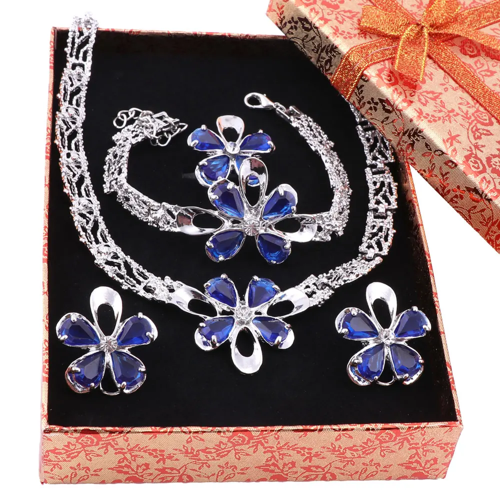 2 вида цветов Трендовое женское ожерелье ювелирные наборы эффектное для вечерних