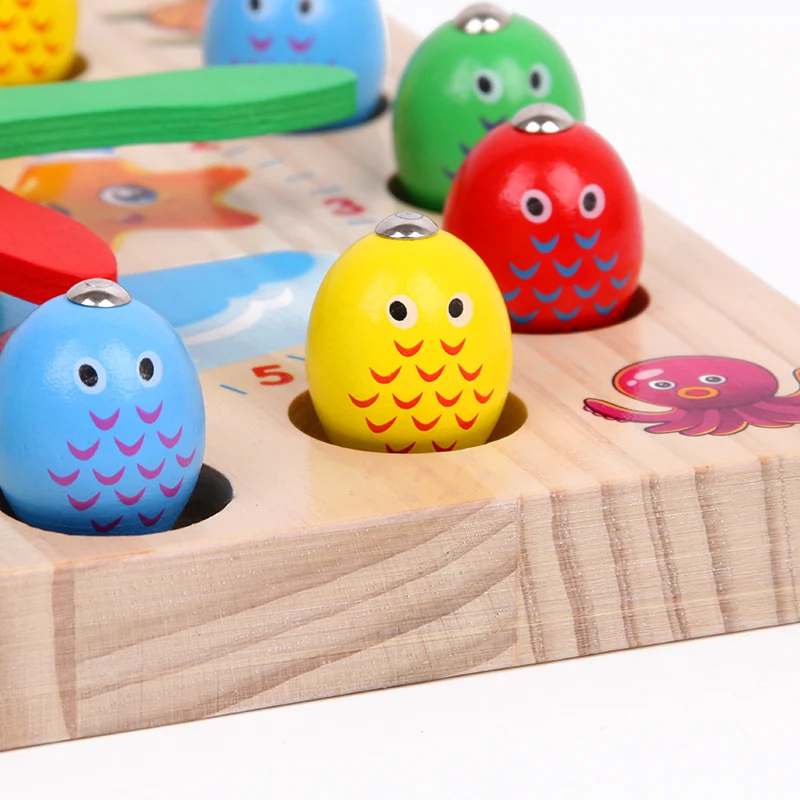 Logwood детская игрушка Learninga и образование деревянные часы игрушка игра в рыбалку Nixie часы цифры время Смешные гаджеты интересные игрушки