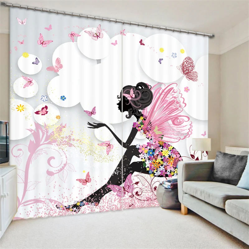 

Customized Lavender Luxury 3D Blackout Window Curtain Drapes For Living room Bed room Hotel Wall Tapestry Cortinas