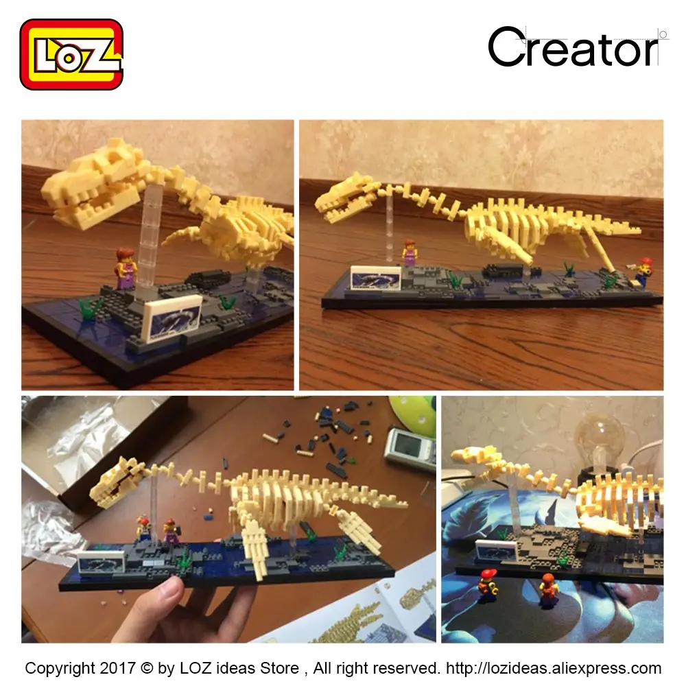 LOZ Алмазные блоки плиссиозавр скелет динозавра игрушки &quotfossiosourus&quot Jurassic древнее