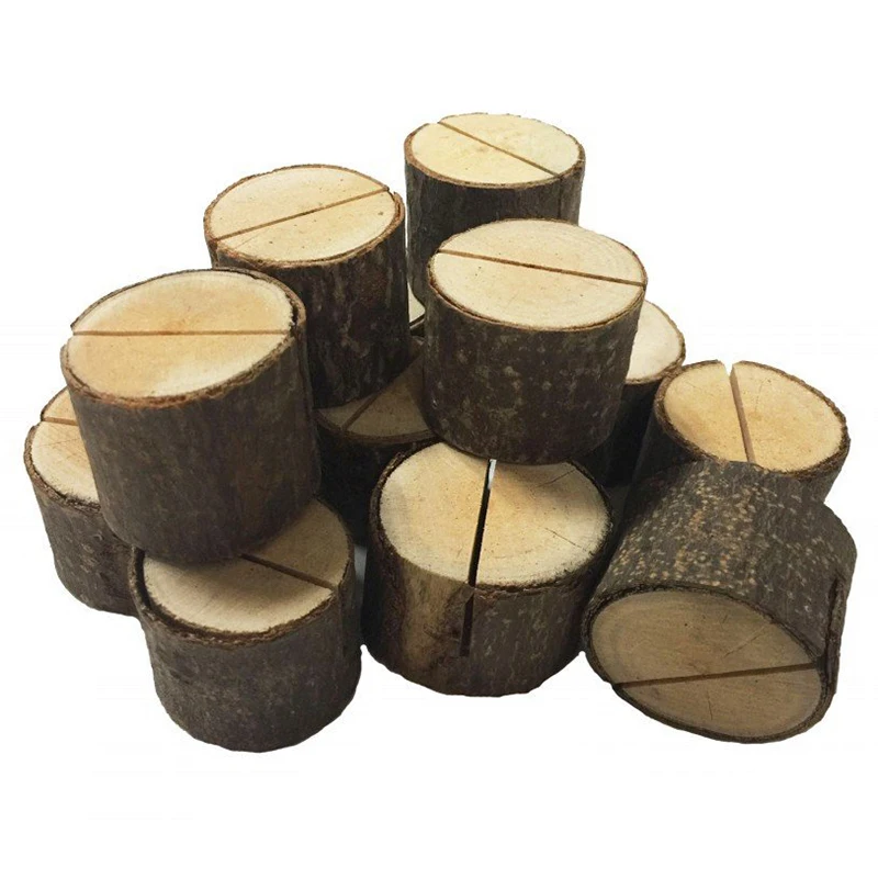 12 PCS New Wooden Wedding Party Table Number Stand Place Name Memo Card Holder(Wood Holder) | Багаж и сумки