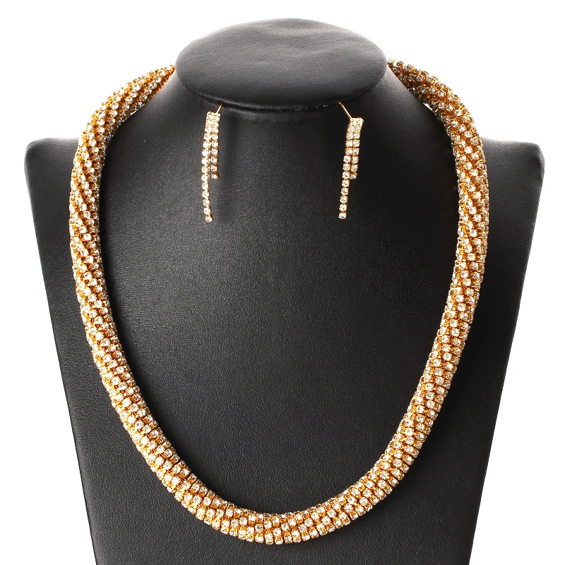 ZOSHI/вечерние комплекты ювелирных изделий золотого и серебристого цветов женский