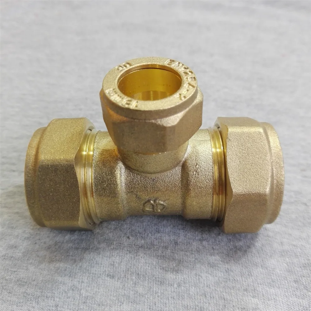 22*15*22 мм Компрессионный фитинг тройник для латунной трубки|compression fitting|brass teetee fitting