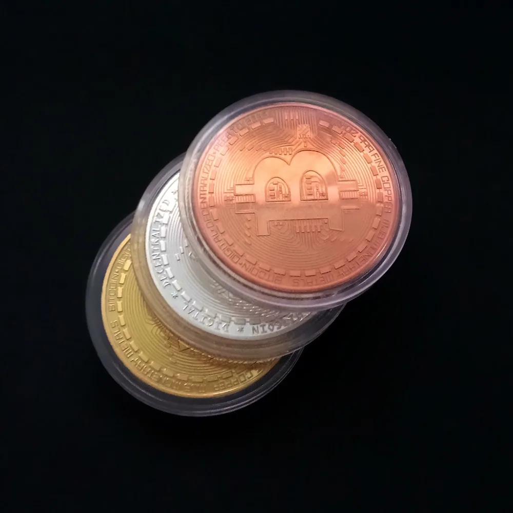 Золото/Посеребренная Биткоин монета Коллекционная художественная коллекция подарок физический памятный Casascius бит BTC Металл Античная имитация