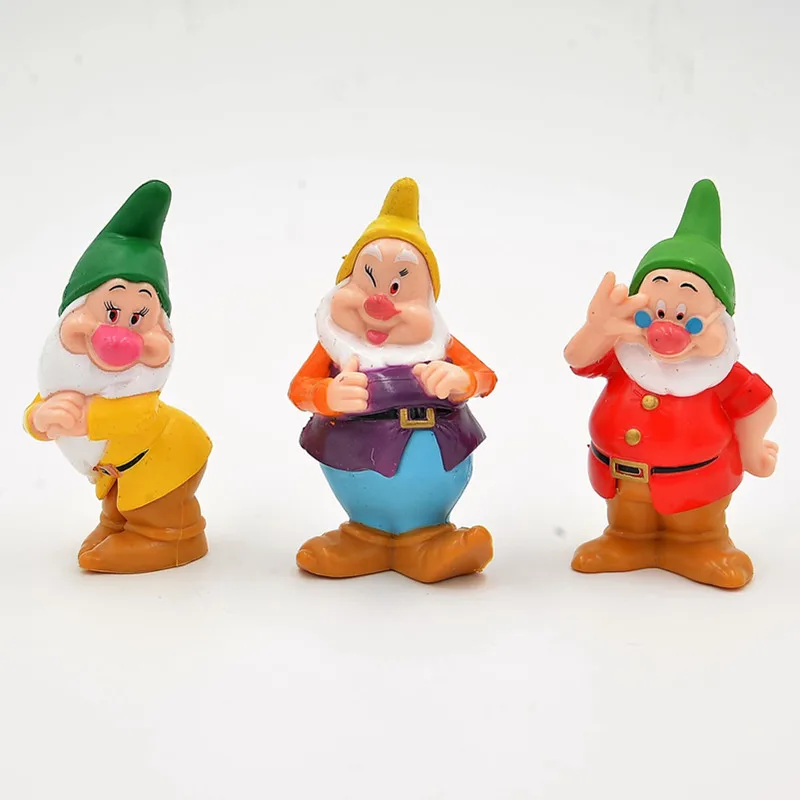 Disney Новые 7 шт./компл. Принцесса Белоснежка семь гномов ПВХ Фигурки игрушки куклы