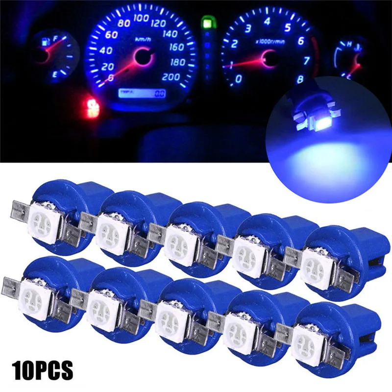 10 шт. 1 SMD T5 лампа Автомобильный датчик Speedo лампочка приборной панели приборная