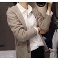 womens long sleeve knitted cashmere cardigan sweater women spring autumn cable knit warm cardigans female fashion trendy tops