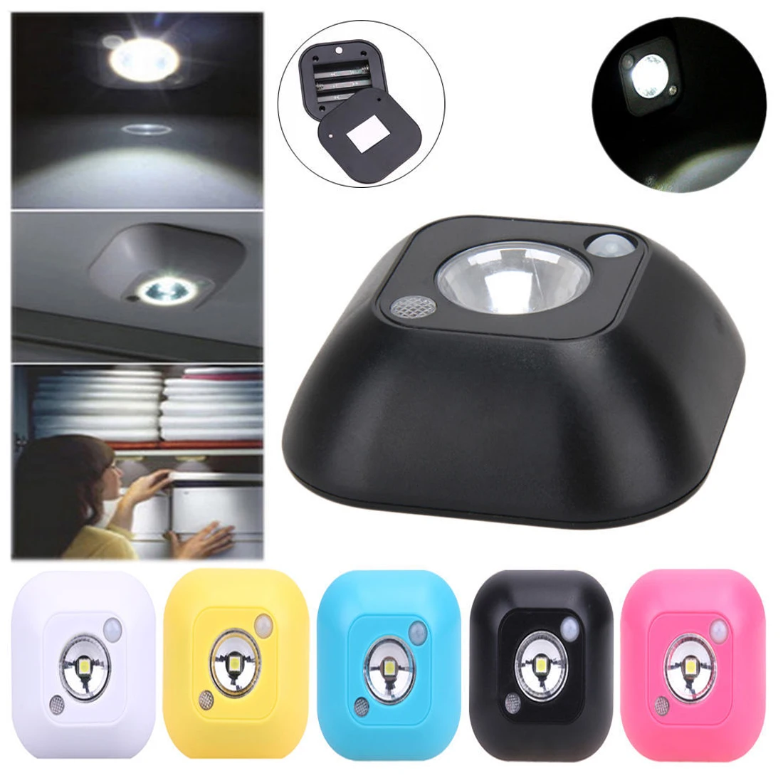 Мини светодиодный беспроводной Ночной светильник с инфракрасным датчиком