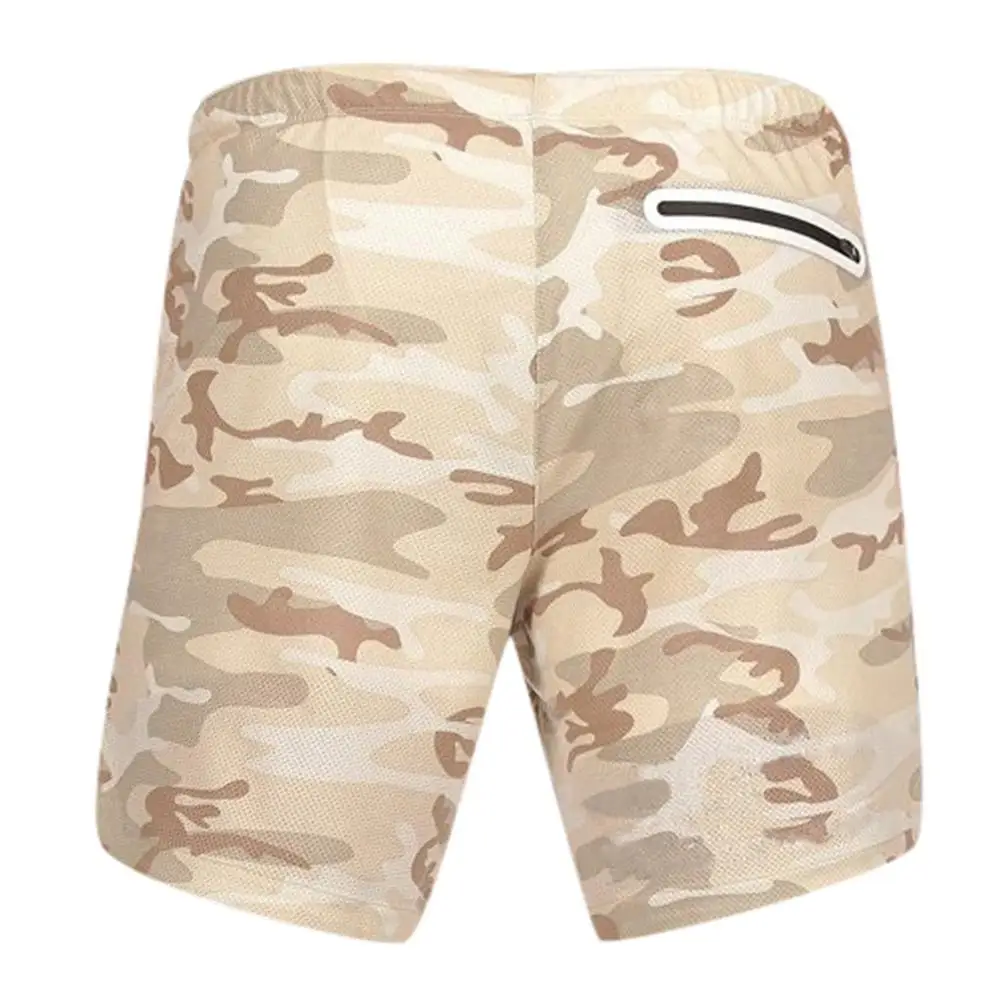 

Men Fitness Shorts Causal Slim Fit Sport Solid Color Trousers Camouflage Black White Pocket Streetwear Cool Gym Outdoor Fashion