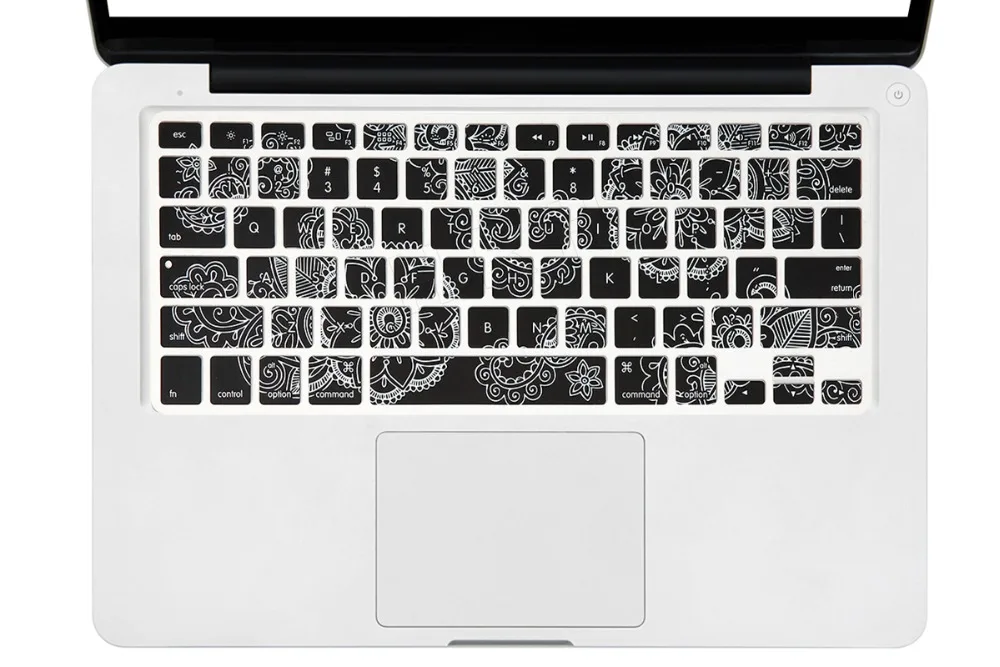1 шт. силиконовая клавиатура для ноутбука с рисунком черной розы Защитная пленка