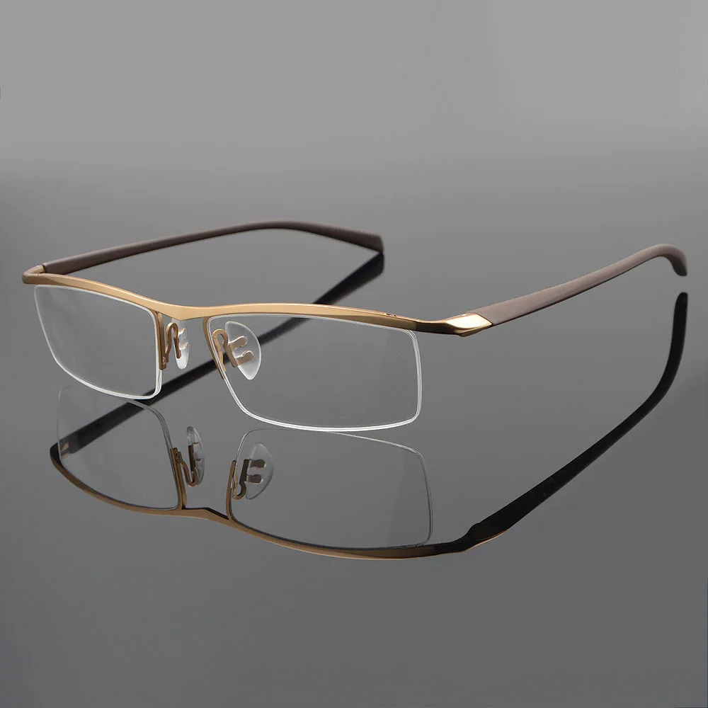 Титановая полуоправа для очков без оправы мужские очки Rx able|mens spectacles|half rimlessspectacle