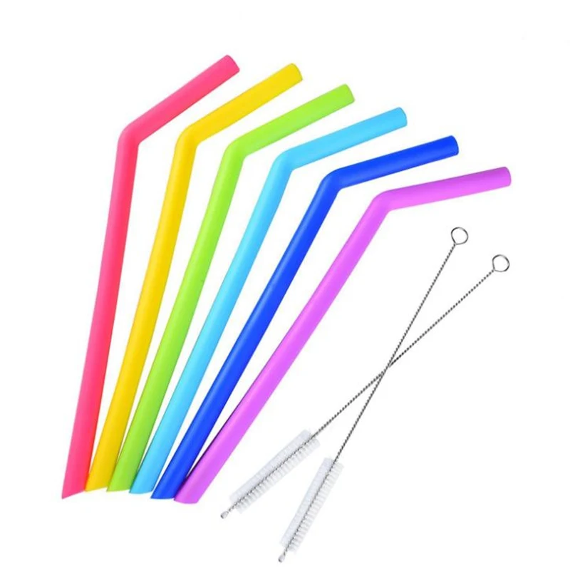 25CM length silica gel drinking straw BPA-Free silicone for children fruit juice F20173549 | Дом и сад