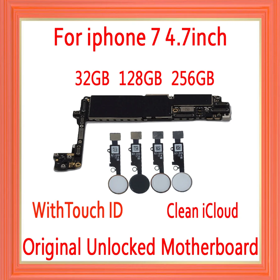 32 ГБ/128 ГБ/256 ГБ для iphone 7 4 дюймов материнская плата с сенсорным Идентификатором