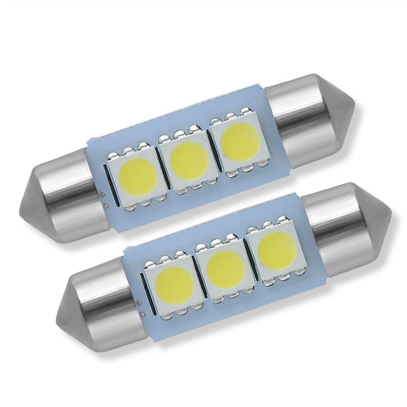 10X C5W светодиодный 36 мм 3 SMD 5050 автомобильный фонарь освещения номерного знака