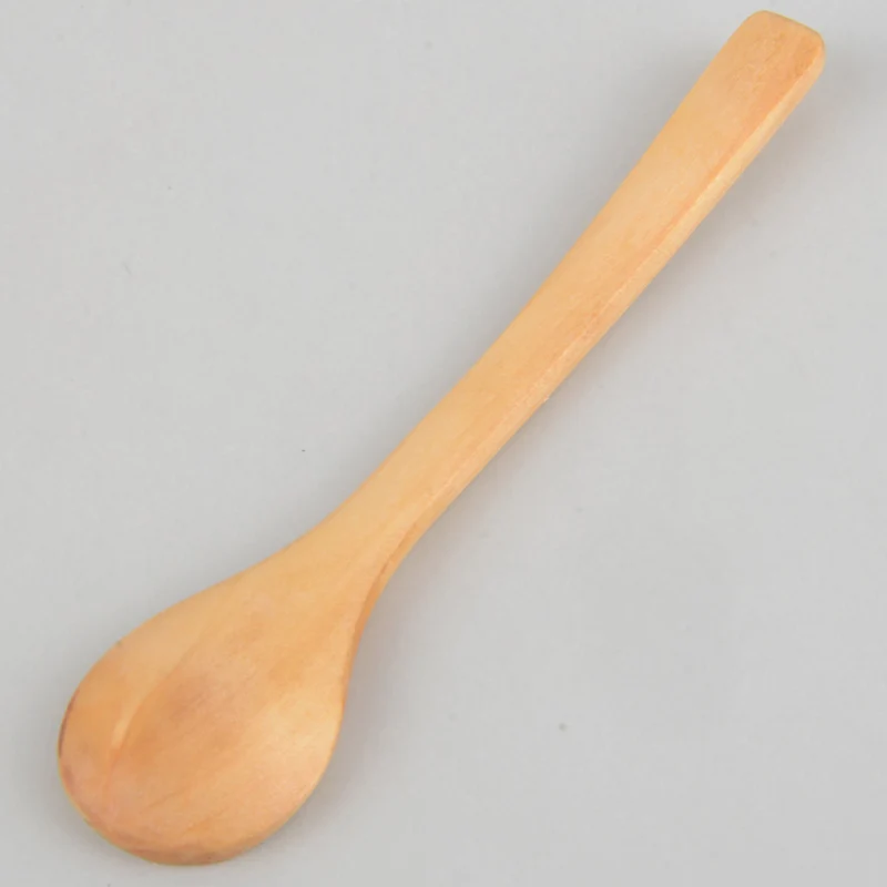 6 Pcs/Lot Kids Baby Milk Food Porridge Feeding Mini Wooden Spoon Teaspoon Condiment Utensil Ice Cream Spoon Tableware Tool