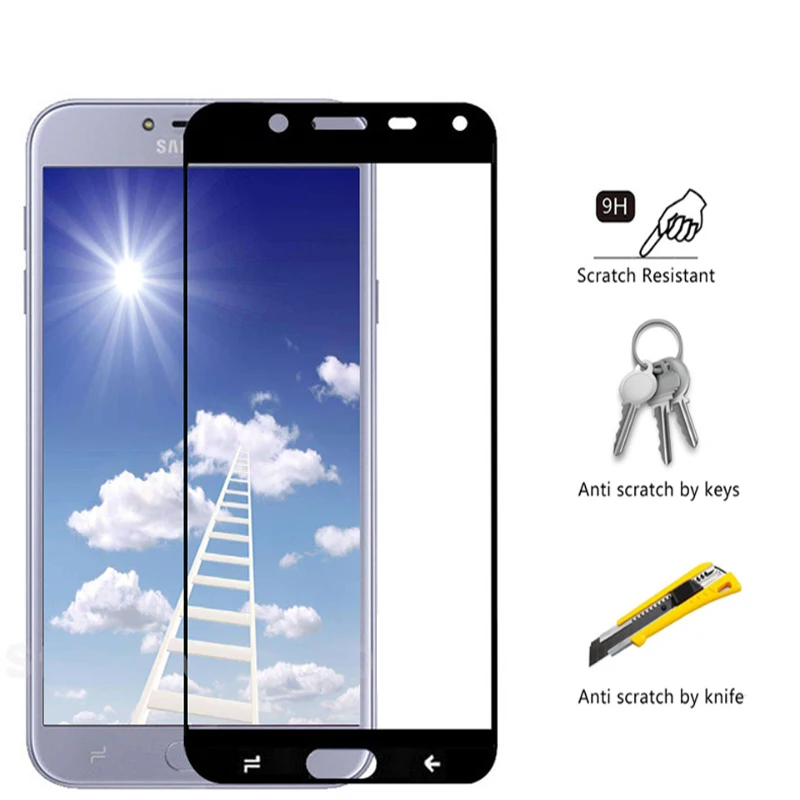 Закаленное стекло для Samsung J4 2018 защитная пленка Galaxy J400 J400F SM покрытие экрана