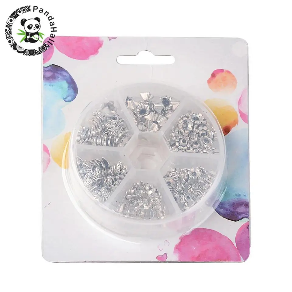 1 коробка смешанный стиль Тибетский Стиль сплав цветок бисера шапки античное