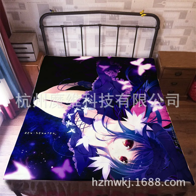 120*200 см японское аниме Accel World Kuroyuki hime фланелевое одеяло на кровать Mantas банное