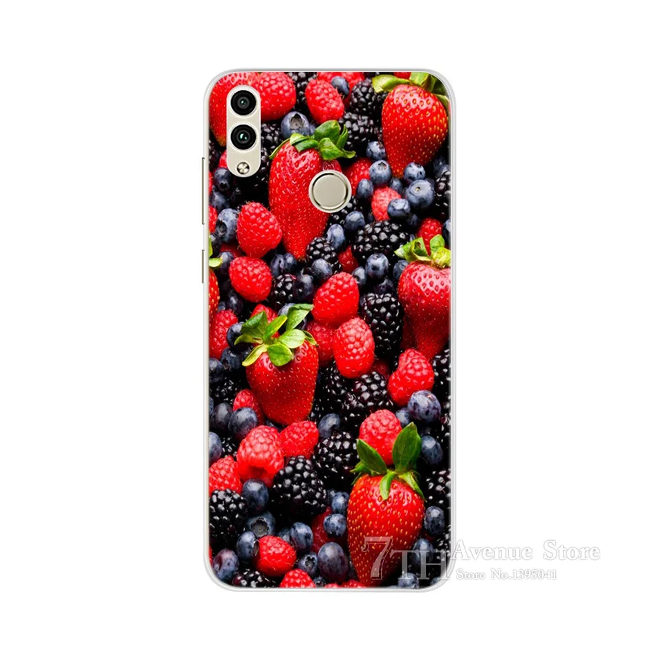 Модный чехол с рисунком для Huawei Honor 8C мягкий силиконовый защитный задняя крышка 6