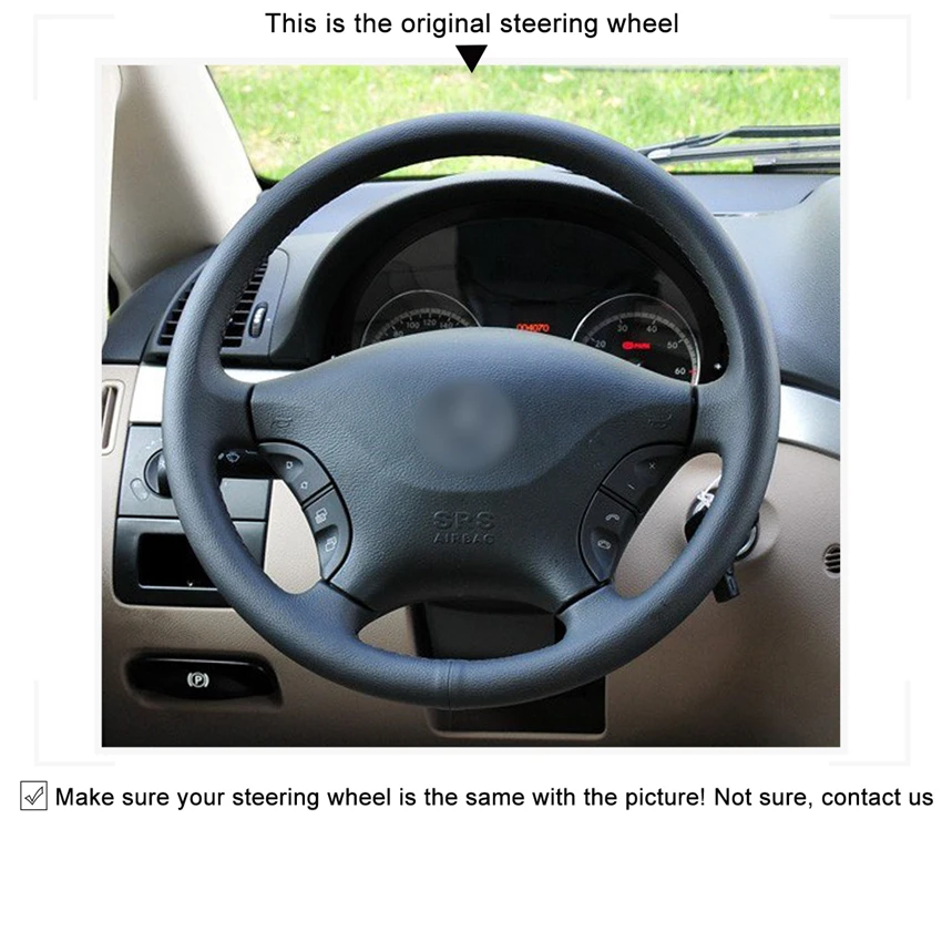 MEWANT для Mercedes Benz Viano 2006-2011 Vito 2010-2015 черные чехлы рулевого колеса автомобиля из