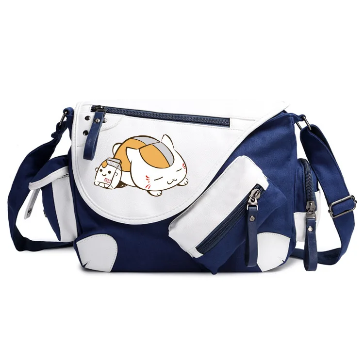 Аниме Natsume Nyanko Cat Teacher парусиновая Повседневная сумка на молнии через плечо сумки