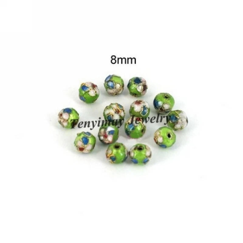 8 мм китайская перегородчатая эмаль бисер смешанный цвет модный аксессуар DIY 100