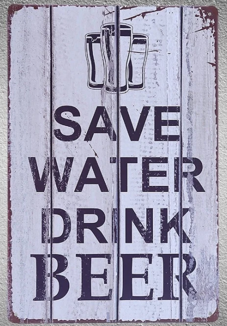 1 шт. металлический плакат для хранения воды напитков пива бара магазина|sign plate|metal