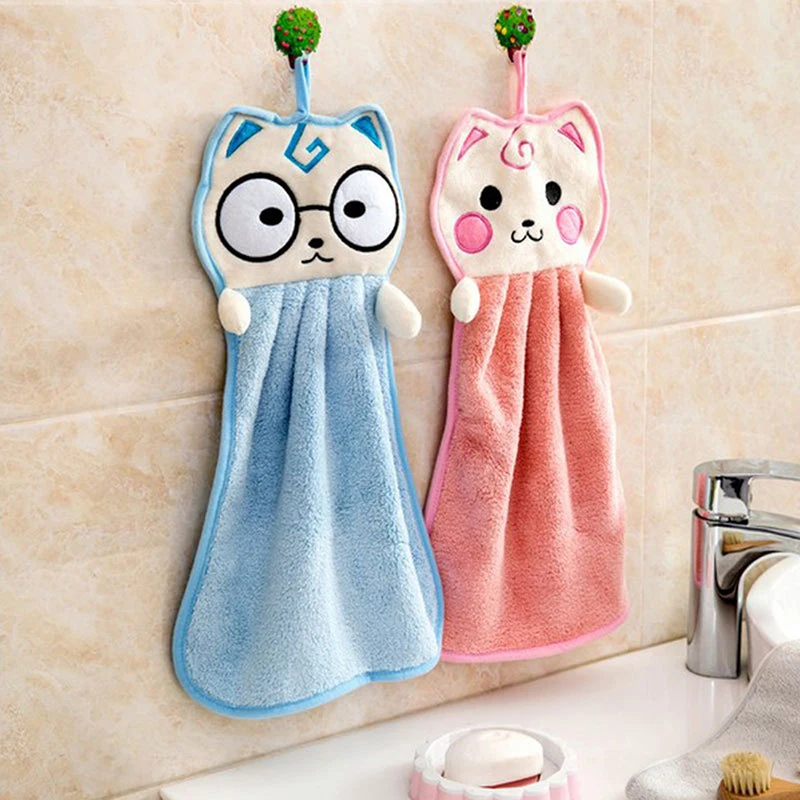 

Can Be Hung Kitchen Bathroom Used Cute Animal New Candy Colors Soft Superfine Fiber Cartoon Animal Towel