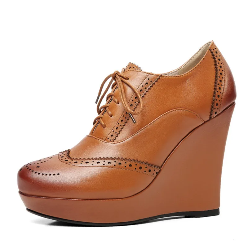 Осенняя обувь на очень высоком каблуке женская танкетке платформе женские