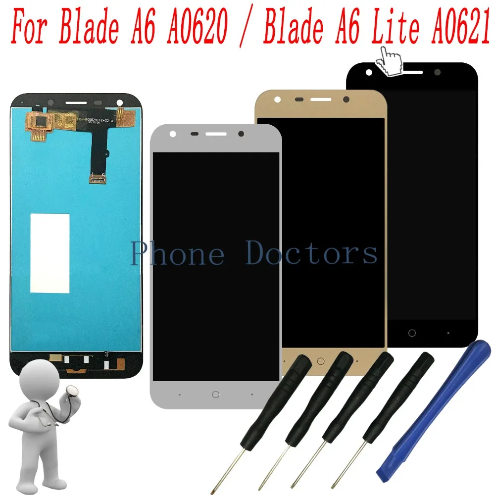 5 2 дюймов для zte blade A6 A0620/blade Lite A0621 Полный ЖК дисплей + кодирующий преобразователь