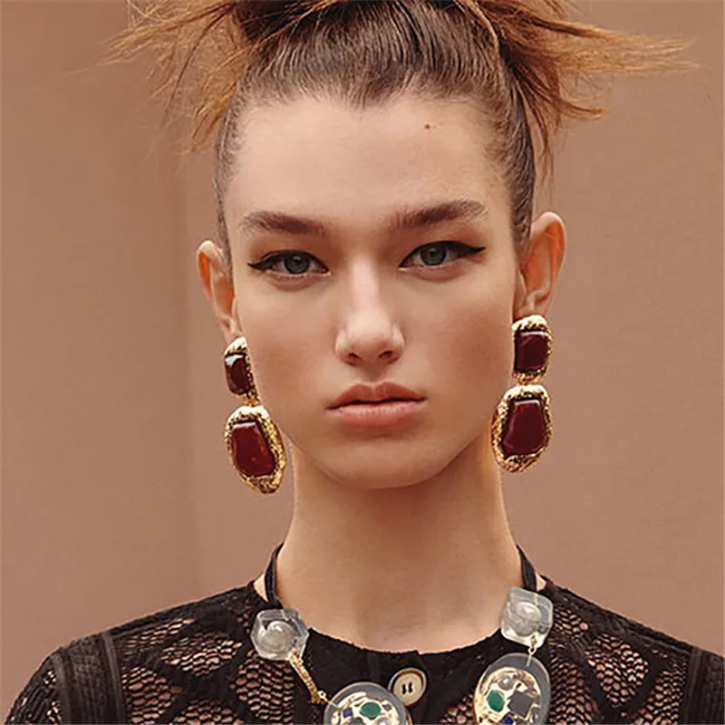 Женские серьги капельки JURAN винтажные геометрические длинные висячие для
