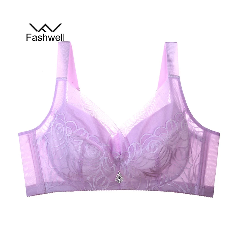 Fashwell Push up Large Cup bras Big Size Lace Women Underwear Full Coverage Comfortable Bra for | Женская одежда