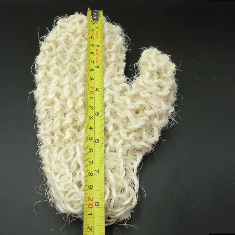 Сизалевая перчатка для ванны 2 шт. губка спа луфа щетка массажер сауны коня