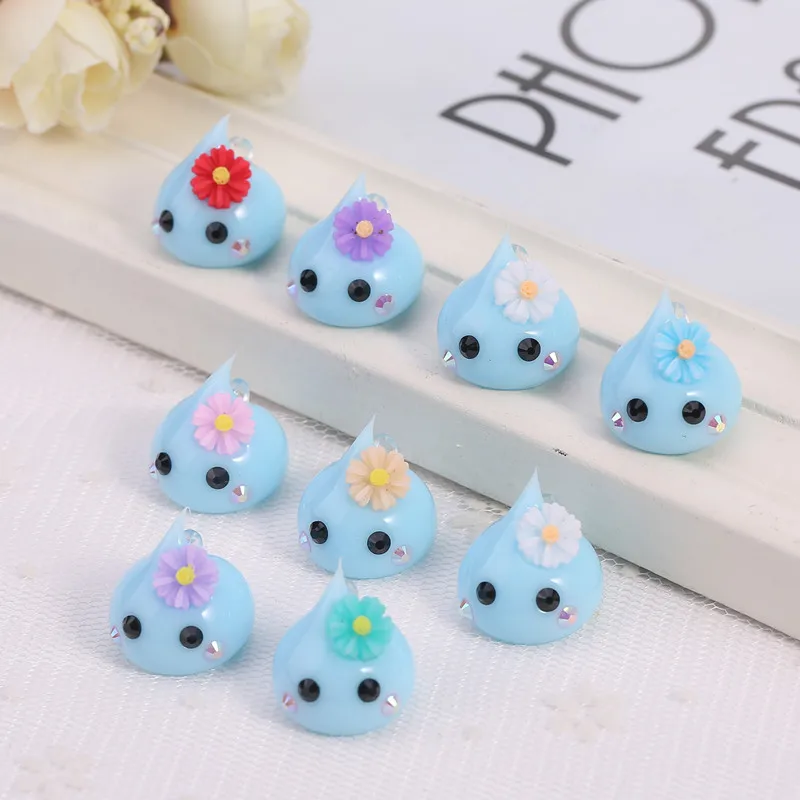 10 шт. силиконовые подвески в форме капли 18 мм|flower charms pendant|charm pendant diynecklace charm pendants |