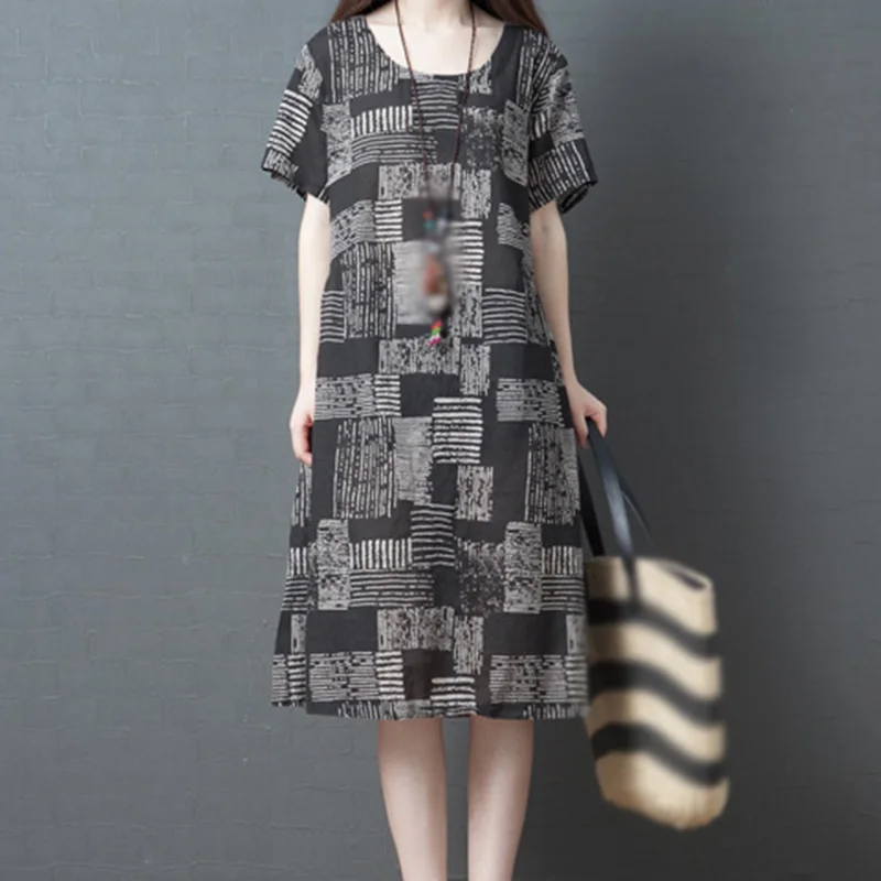 Женское платье женское пляжное летнее свободное повседневное мешковатое