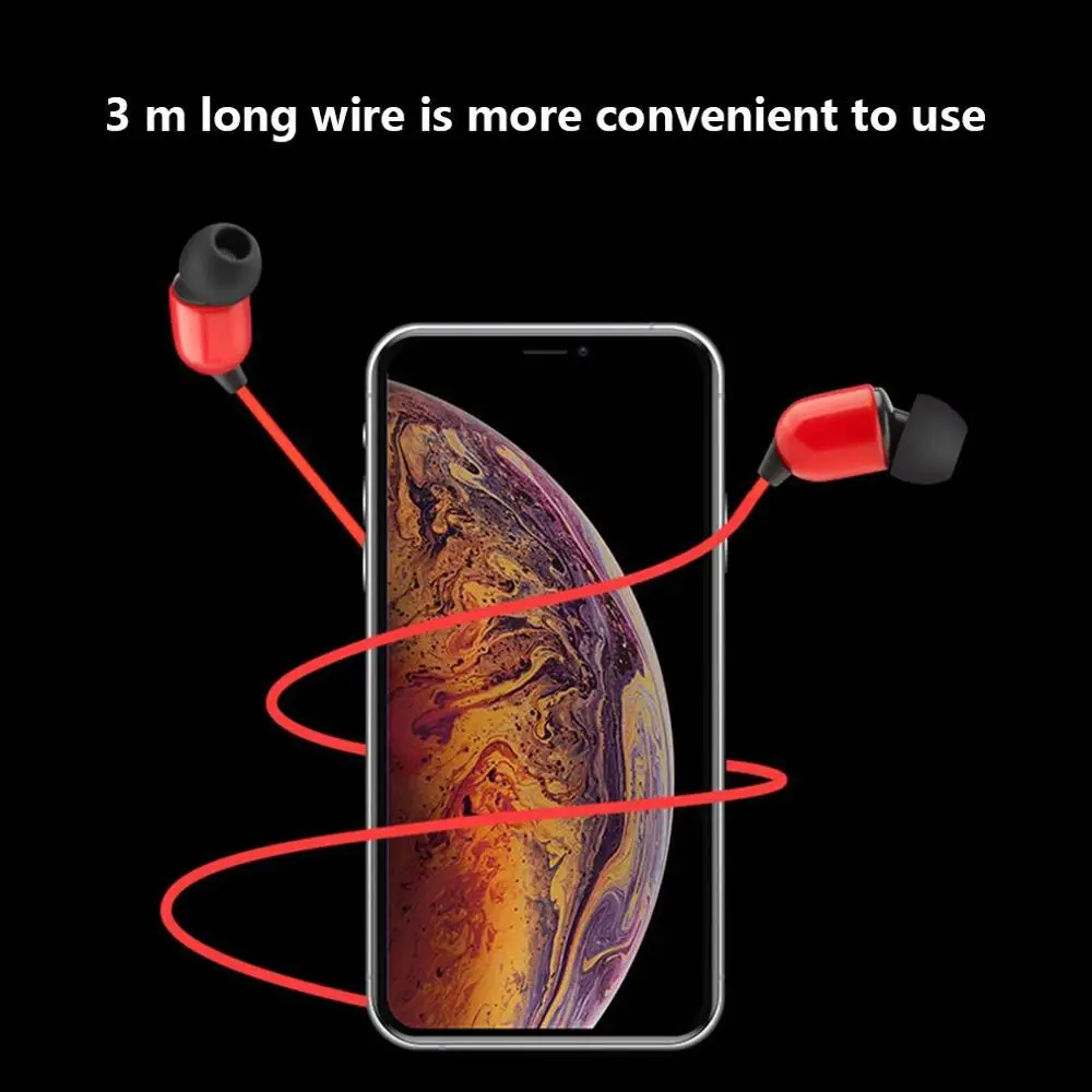 Проводные наушники Mp3 сабвуфер 3 метровой линией длинные звуковые карты Запись 3,5 мм Универсальные наушники